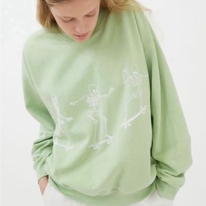 Urban Outfitters Green Skeleton Sweatshirt